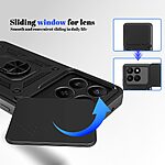 Σκληρή Πλάτη PC+TPU για Honor 400 Smart από OEM σε Μαύρο χρώμα με περιστρεφόμενο Stand, προστασία στρατιωτικού επιπέδου και κινητή ασπίδα φακού.