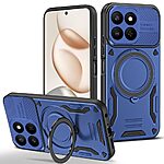 Σκληρή Πλάτη PC+TPU για το Honor 400 Smart σε Μπλε χρώμα με ενσωματωμένο μαγνήτη και περιστρεφόμενο Stand 360°.