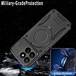 Σκληρή Πλάτη PC+TPU για το Honor 400 Smart σε Μπλε χρώμα με ενσωματωμένο μαγνήτη και περιστρεφόμενο Stand 360°.