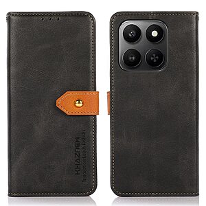 Flip Πορτοφόλι από Συνθετικό Δέρμα (PU) με TPU για Honor 400 Smart από KHAZNEH σε Μαύρο χρώμα με θήκες καρτών και ενσωματωμένη βάση στήριξης.