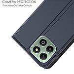 Flip Πορτοφόλι από Συνθετικό Δέρμα (PU) με TPU για το Honor 400 Smart σε Μπλε χρώμα με θήκη κάρτας και ενσωματωμένη βάση στήριξης.