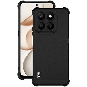 Πλάτη TPU για Honor 400 Smart από IMAK σε Μαύρο ματ χρώμα με airbag γωνίες, προστασία κάμερας και οπή για λουράκι.