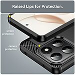 Πλάτη TPU για Honor 400 Smart από OEM σε Μαύρο χρώμα με υφή Carbon Fiber και ανθεκτική προστασία από κρούσεις.