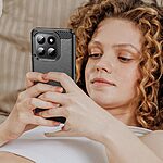 Πλάτη TPU για Honor 400 Smart από OEM σε Μαύρο χρώμα με υφή Carbon Fiber και ανθεκτική προστασία από κρούσεις.