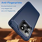 Πλάτη TPU για το Honor 400 Smart σε Μπλε χρώμα με υφή Carbon Fiber και επιφάνεια Brushed για προστασία από γρατζουνιές και κρούσεις.