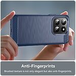 Πλάτη TPU για το Honor 400 Smart σε Μπλε χρώμα με υφή Carbon Fiber και επιφάνεια Brushed για προστασία από γρατζουνιές και κρούσεις.