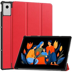 Flip Θήκη από Συνθετικό Δέρμα (PU) για Lenovo Idea Tab Plus από OEM σε Κόκκινο χρώμα με ενσωματωμένο Stand για άνετη προβολή και πληκτρολόγηση.