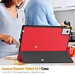 Flip Θήκη από Συνθετικό Δέρμα (PU) για Lenovo Idea Tab Plus από OEM σε Κόκκινο χρώμα με ενσωματωμένο Stand για άνετη προβολή και πληκτρολόγηση.