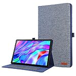 Flip Θήκη από Συνθετικό Δέρμα (PU) με TPU για Lenovo Idea Tab Plus από OEM σε Μπλε χρώμα με θήκες καρτών και ρυθμιζόμενο Stand.