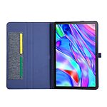 Flip Θήκη από Συνθετικό Δέρμα (PU) με TPU για Lenovo Idea Tab Plus από OEM σε Μπλε χρώμα με θήκες καρτών και ρυθμιζόμενο Stand.