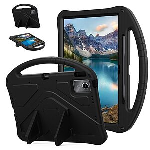 Πλάτη EVA για Lenovo Idea Tab Plus από OEM σε Μαύρο χρώμα με ενσωματωμένο Stand και λαβή για εύκολη μεταφορά.