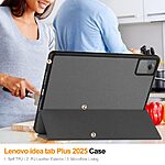 Flip Θήκη από Συνθετικό Δέρμα (PU) με TPU για το Lenovo Idea Tab Plus σε Γκρι χρώμα με Stand, υποδοχή για στυλό και Auto Wake/Sleep.