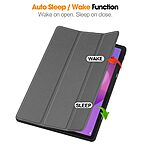 Flip Θήκη από Συνθετικό Δέρμα (PU) με TPU για το Lenovo Idea Tab Plus σε Γκρι χρώμα με Stand, υποδοχή για στυλό και Auto Wake/Sleep.