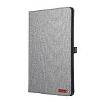 Flip Θήκη από Συνθετικό Δέρμα (PU) με TPU για Lenovo Idea Tab Plus από OEM σε Γκρι χρώμα με θήκες καρτών και αναδιπλούμενη βάση στήριξης.