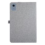 Flip Θήκη από Συνθετικό Δέρμα (PU) με TPU για Lenovo Idea Tab Plus από OEM σε Γκρι χρώμα με θήκες καρτών και αναδιπλούμενη βάση στήριξης.
