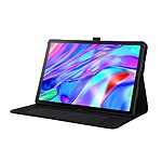 Flip Θήκη από Συνθετικό Δέρμα (PU) με TPU για Lenovo Idea Tab Plus από OEM σε Μαύρο χρώμα με θήκες καρτών και αναδιπλούμενο Stand.