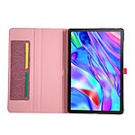 Flip Θήκη από Συνθετικό Δέρμα (PU) με TPU για Lenovo Idea Tab Plus από OEM σε Ροζ χρώμα με θήκες καρτών και βάση στήριξης.
