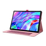 Flip Θήκη από Συνθετικό Δέρμα (PU) με TPU για Lenovo Idea Tab Plus από OEM σε Ροζ χρώμα με θήκες καρτών και βάση στήριξης.