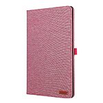 Flip Θήκη από Συνθετικό Δέρμα (PU) με TPU για Lenovo Idea Tab Plus από OEM σε Ροζ χρώμα με θήκες καρτών και βάση στήριξης.