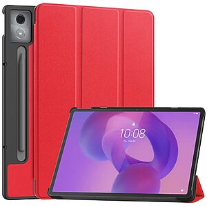 Flip Θήκη από Συνθετικό Δέρμα (PU) για Lenovo Idea Tab Pro από OEM σε Κόκκινο χρώμα με ενσωματωμένο Stand για άνετη προβολή και πληκτρολόγηση.