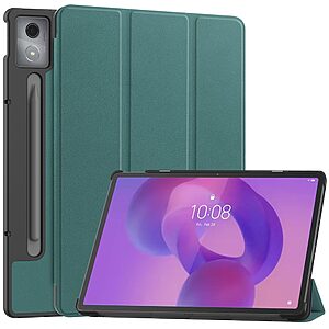 Flip Θήκη από Συνθετικό Δέρμα (PU) για Lenovo Idea Tab Pro από OEM σε Πράσινο Σκούρο χρώμα με ενσωματωμένο Stand για hands-free προβολή.