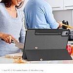 Flip Θήκη από Συνθετικό Δέρμα (PU) για Lenovo Idea Tab Pro από OEM σε Γκρι χρώμα με ενσωματωμένο Stand για άνετη προβολή και πληκτρολόγηση.