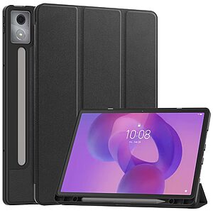 Flip Θήκη από Συνθετικό Δέρμα (PU) για Lenovo Idea Tab Pro από OEM σε Μαύρο χρώμα με Tri-Fold Stand και υποδοχή γραφίδας.