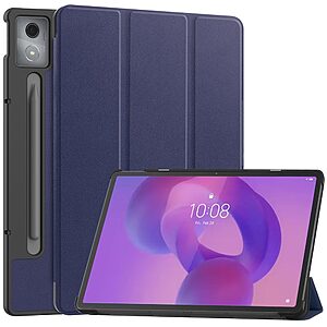 Flip Θήκη από Συνθετικό Δέρμα (PU) για Lenovo Idea Tab Pro από OEM σε Μπλε Σκούρο χρώμα με ενσωματωμένο Stand για άνετη προβολή.