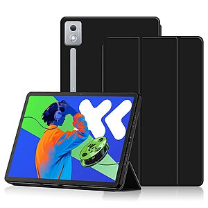 Flip Θήκη από Συνθετικό Δέρμα (PU) με TPU για Lenovo Idea Tab Pro / Xiaoxin Pad Pro 12.7 (2025) σε Μαύρο χρώμα με ενσωματωμένο Stand.
