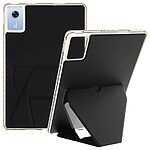 Πλάτη από Συνθετικό Δέρμα (PU) με TPU για Lenovo Tab K11 Gen 2 / Idea Tab / Xiaoxin Pad 11 2025 από OEM σε Μαύρο χρώμα με ενσωματωμένο Stand.