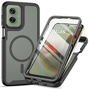 ΘΗΚΕΣ ΚΙΝΗΤΩΝ ΑΞΕΣΟΥΑΡ LENOVO A536 33 Σκληρή Πλάτη PC+TPU για Motorola Moto G55 5G από OEM σε Μαύρο χρώμα με 360° προστασία, μαγνητικό δαχτυλίδι και ενσωματωμένο προστατευτικό οθόνης PET.