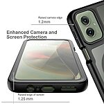 Σκληρή Πλάτη PC+TPU για Motorola Moto G55 5G από OEM σε Μαύρο χρώμα με 360° προστασία, μαγνητικό δαχτυλίδι και ενσωματωμένο προστατευτικό οθόνης PET.