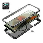 Σκληρή Πλάτη PC+TPU για Motorola Moto G55 5G από OEM σε Μαύρο χρώμα με 360° προστασία, μαγνητικό δαχτυλίδι και ενσωματωμένο προστατευτικό οθόνης PET.