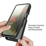 Σκληρή Πλάτη PC+TPU για Motorola Moto G55 5G από OEM σε Μπλε χρώμα με μαγνητικό δαχτυλίδι, προστασία 360° και ενσωματωμένο προστατευτικό PET οθόνης.