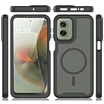 Σκληρή Πλάτη PC+TPU για Motorola Moto G55 5G από OEM σε Μπλε χρώμα με μαγνητικό δαχτυλίδι, προστασία 360° και ενσωματωμένο προστατευτικό PET οθόνης.