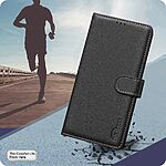 Flip Πορτοφόλι από Συνθετικό Δέρμα (PU) για Motorola Moto G55 5G από BINFEN COLOR BF32 σε Μαύρο με RFID προστασία, Wallet και Stand.