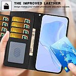 Flip Πορτοφόλι από Συνθετικό Δέρμα (PU) με TPU για το Motorola Moto G55 5G σε Μαύρο χρώμα με θήκες καρτών, stand και λουράκι καρπού.