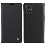 Flip Πορτοφόλι από Συνθετικό Δέρμα (PU) με TPU για Motorola Moto G55 5G από YIKATU YK-001 σε Μαύρο με θήκες καρτών και Stand.