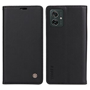 Flip Πορτοφόλι από Συνθετικό Δέρμα (PU) με TPU για Motorola Moto G55 5G από YIKATU YK-001 σε Μαύρο με θήκες καρτών και Stand.