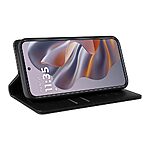 Flip Πορτοφόλι από Συνθετικό Δέρμα (PU) με TPU για Motorola Moto G55 5G από YIKATU YK-001 σε Μαύρο με θήκες καρτών και Stand.