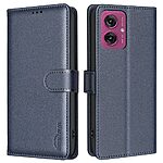 Flip Πορτοφόλι από Συνθετικό Δέρμα (PU) με TPU για Motorola Moto G55 5G από BINFEN COLOR BF32 σε Μπλε χρώμα με RFID προστασία και Stand.