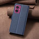 Flip Πορτοφόλι από Συνθετικό Δέρμα (PU) με TPU για Motorola Moto G55 5G από BINFEN COLOR BF32 σε Μπλε χρώμα με RFID προστασία και Stand.