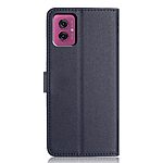 Flip Πορτοφόλι από Συνθετικό Δέρμα (PU) με TPU για Motorola Moto G55 5G σε Μπλε χρώμα με θήκες καρτών, Stand και λουράκι καρπού.