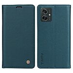 Flip Πορτοφόλι από Συνθετικό Δέρμα (PU) με TPU για Motorola Moto G55 5G από YIKATU YK-001 σε Πράσινο χρώμα με Wallet και Stand.