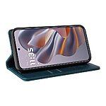 Flip Πορτοφόλι από Συνθετικό Δέρμα (PU) με TPU για Motorola Moto G55 5G από YIKATU YK-001 σε Πράσινο χρώμα με Wallet και Stand.