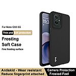 Πλάτη TPU για Motorola Moto G55 5G από IMAK UC-3 Series σε Μαύρο χρώμα με ματ φινίρισμα κατά των δακτυλικών αποτυπωμάτων.