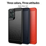Πλάτη TPU για Motorola Moto G55 5G από MOFI JK TPU Series-1 σε Μαύρο χρώμα με Carbon Fiber υφή και αντικραδασμική προστασία.