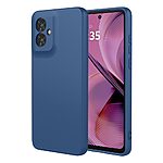 Πλάτη TPU για Motorola Moto G55 5G από OEM σε Μπλε χρώμα με υφή υγρής σιλικόνης, ανυψωμένο πλαίσιο κάμερας και πλήρη προστασία από κρούσεις.