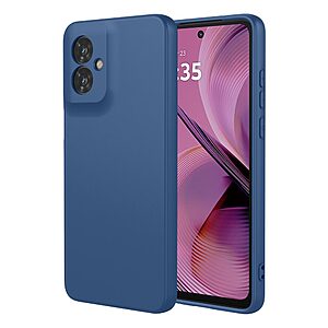 ΘΗΚΕΣ ΚΙΝΗΤΩΝ ΑΞΕΣΟΥΑΡ LG Nexus 5 33 Πλάτη TPU για Motorola Moto G55 5G από OEM σε Μπλε χρώμα με υφή υγρής σιλικόνης, ανυψωμένο πλαίσιο κάμερας και πλήρη προστασία από κρούσεις.