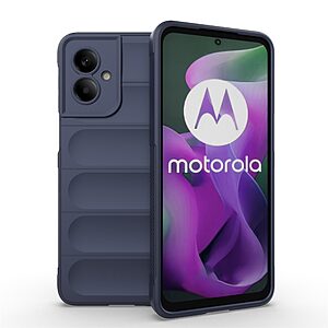 Πλάτη TPU για το Motorola Moto G55 5G από την AMORUS σε σκούρο μπλε χρώμα με ανθεκτικό σχεδιασμό και προστασία από πτώσεις.